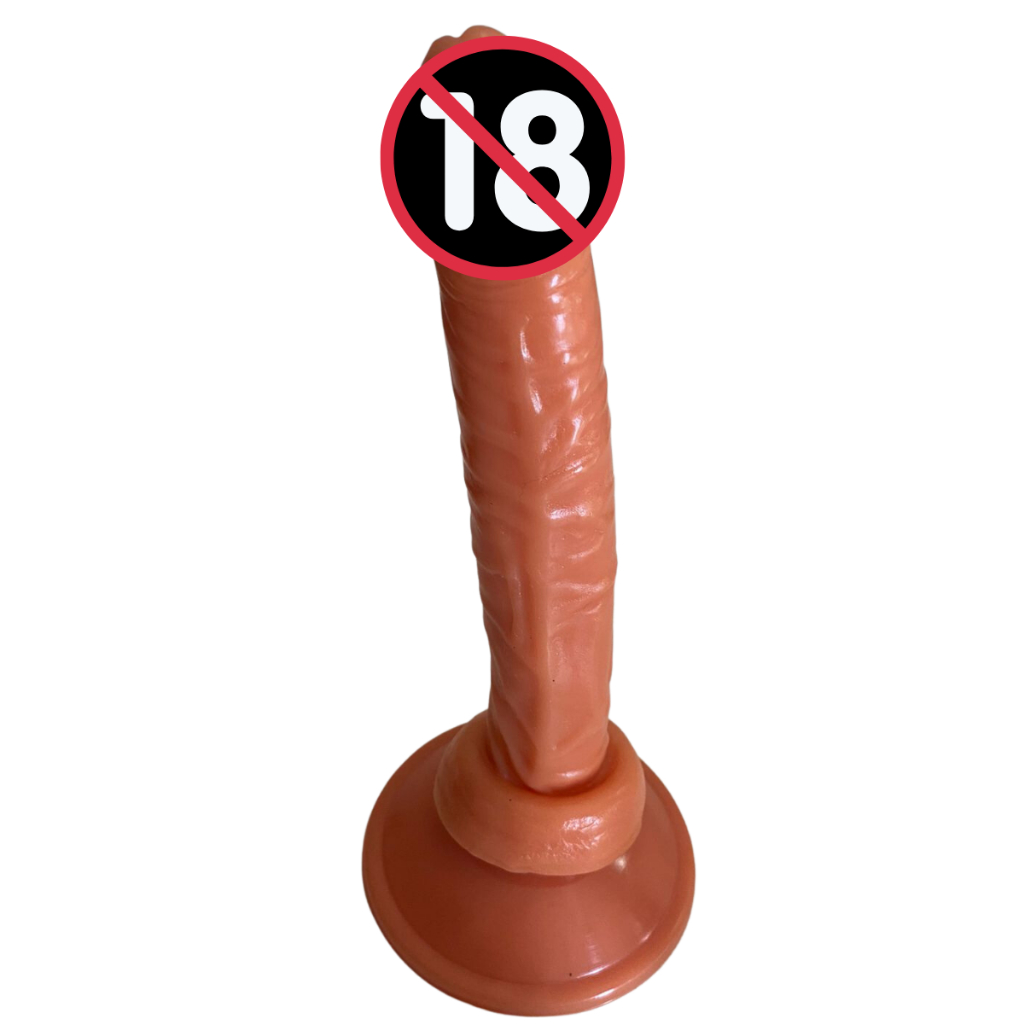 Consolo Dildo Peniano com Ventosa Penis de Borracha 14cm