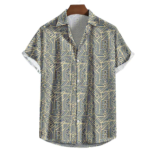 Camisa de botão mandala indiana [Ref-260]