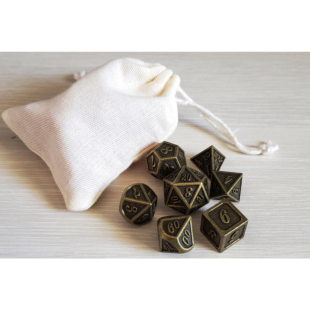 Dados para RPG Linha Black - Conjunto com 7 peças