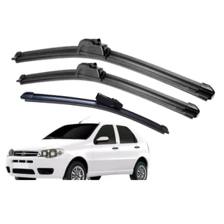 Kit 3 Palhetas Limpador De Parabrisa Dianteiro + traseiro Fiat Palio G3 / G4 2004 Até Ano 2015 em Oferta na Shopee
