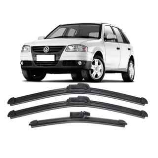 Kit 3 Palhetas Limpador De Parabrisa Dianteiro + traseiro Volkswagen Gol G4 2005 Até 2012 em Oferta na Shopee