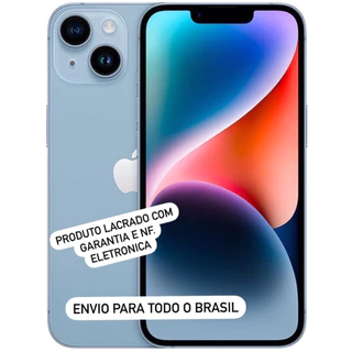 Apple / iPhone 14 128GB Desbloqueado Fabrica lacrado nota fiscal 1 ano de garantia Apple em Oferta na Shopee