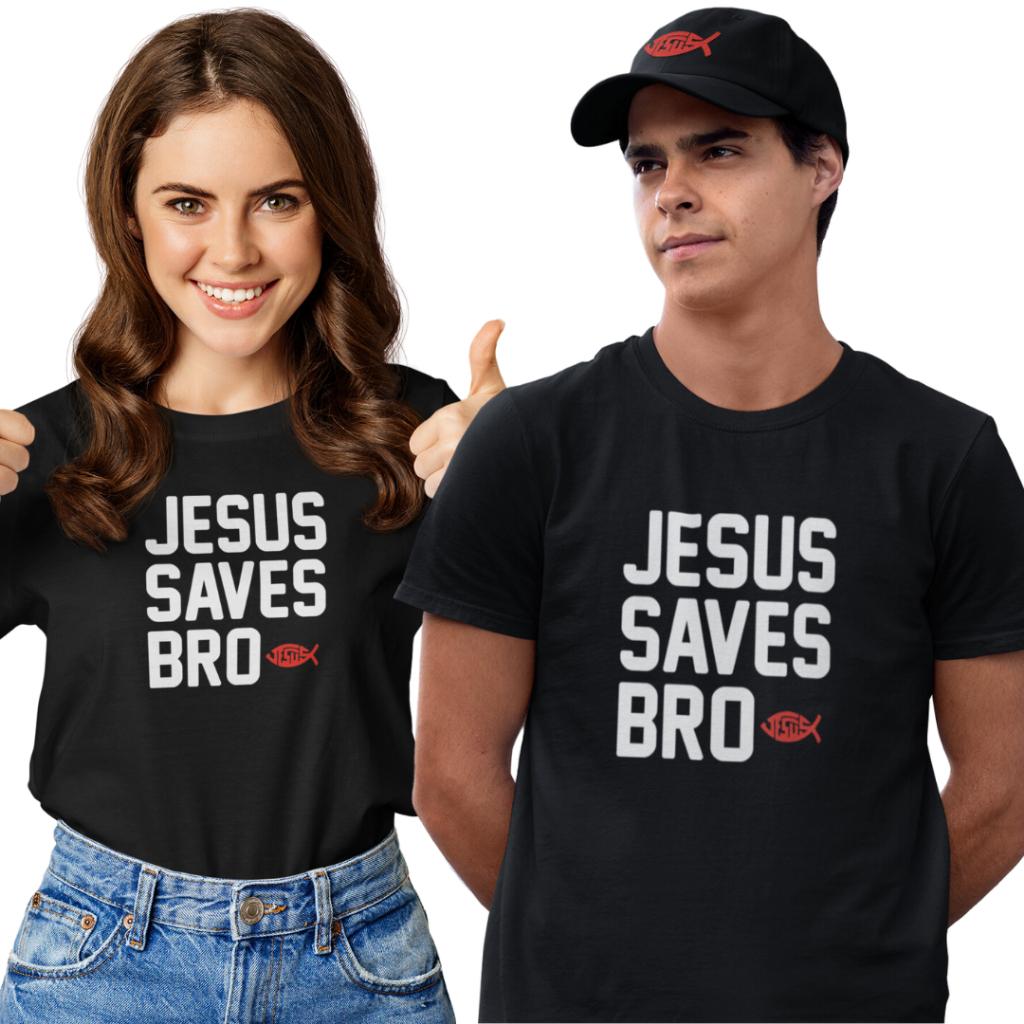 Jesus Saves Bro Men's Christian T-Shirt