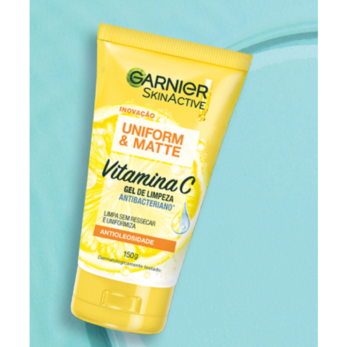 SABONETE LÍQUIDO FACIAL GARNIER SKINACTIVE UNIFORM&MATTE VITAMINA C - 120G