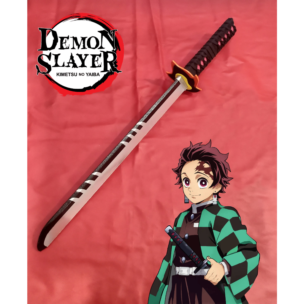 Espada do Tanjiro V2 nova versão Demon Slayer - em Madeira | Shopee Brasil