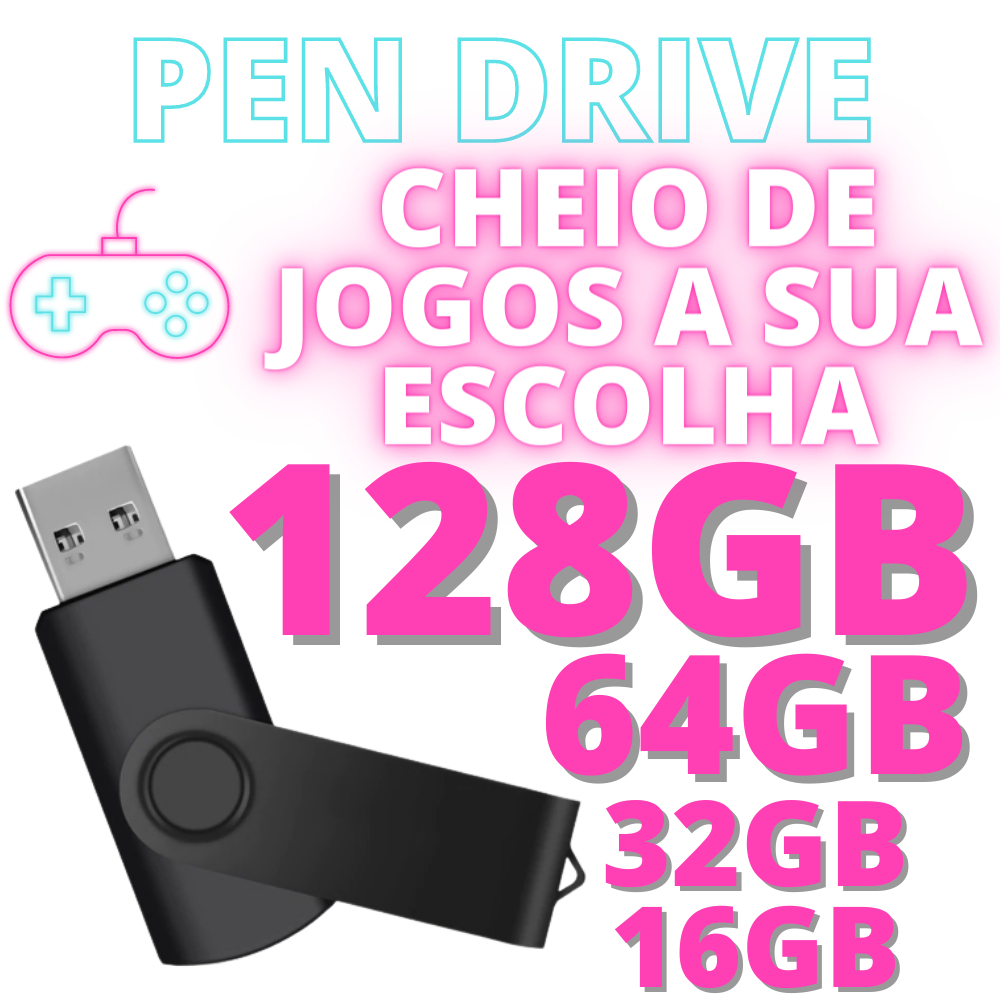 Pen Drive 128gb com jogos ps2 playstation 2 OPL a sua escolha