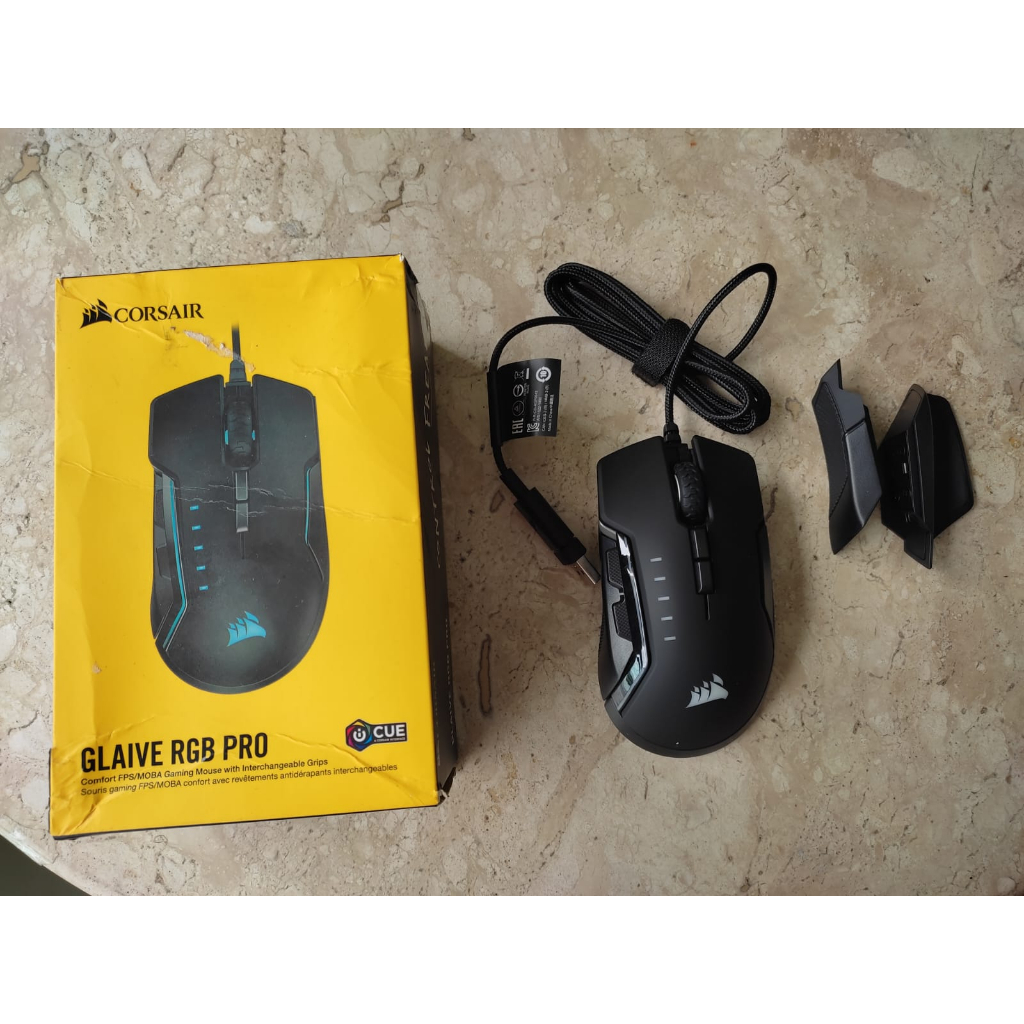 Mouse Gamer Corsair Glaive Rgb Pro 7 Botões 18000 Dpi