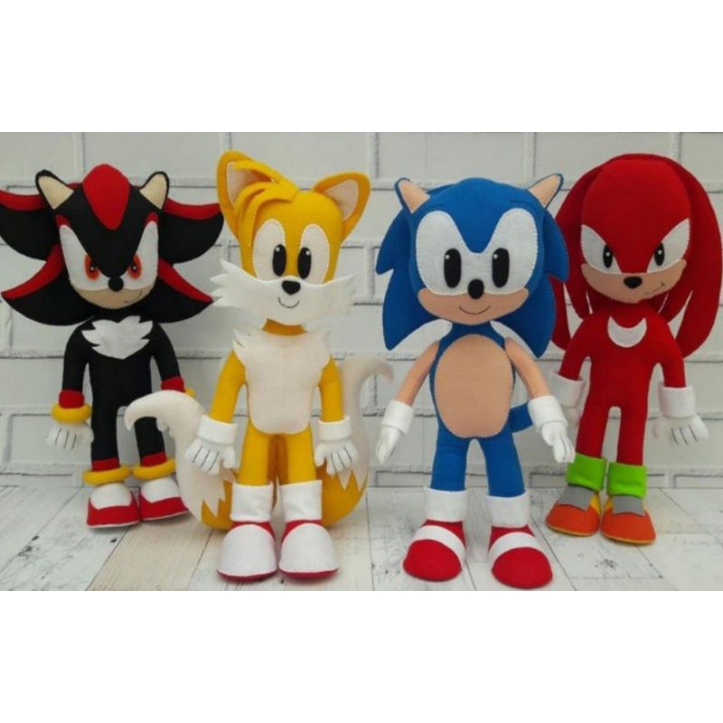 Boneco Sonic Vermelho 28cm aproximados Personagem Exclusivo ENVIO IMEDIATO