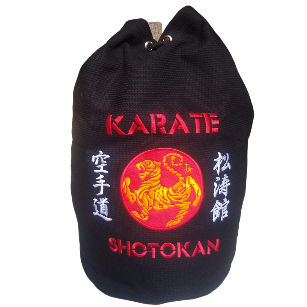Mochila Karate Shotokan Preta em Tecido Trançado Dojo Shopee Brasil