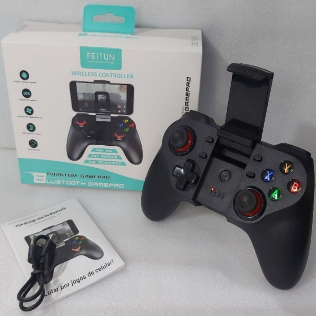 CONTROLE GAMEPAD BLUETOOTH WIRELESS FEITUM FM0012
