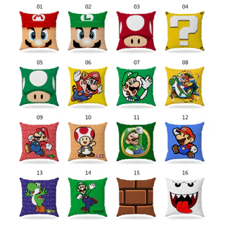 Capa de Almofada Decorativa - Super Mario - Game - Decoração Presente Cama Sofa Quarto