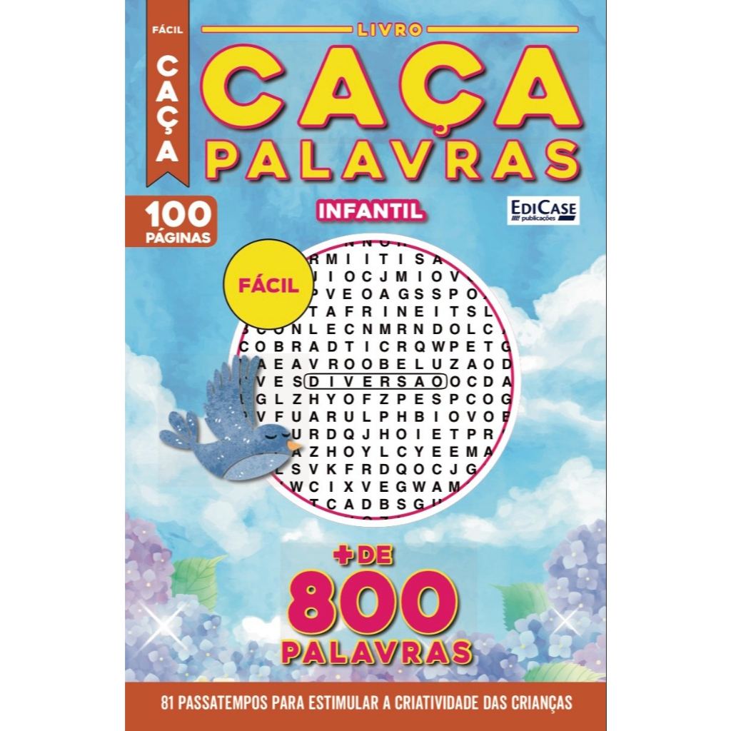 Livro Caça Palavras 243 Fácil Hora Chá