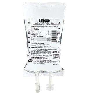 BOLSA RINGER LACTADO 500ML - JP USO VETERINARIO