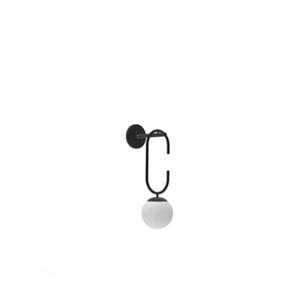 Arandela luminária earring alumínio globo de vidro fosco para sala salão cozinha sala de estar quarto