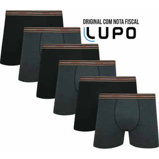 Cueca Lupo Kit 6 Peças Boxer Cotton Algodão Original