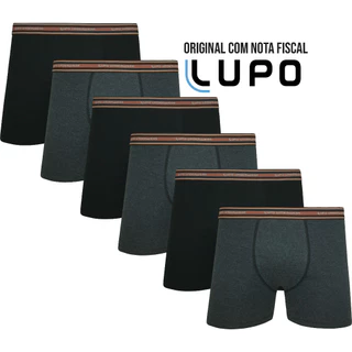 Cueca Lupo Kit 6 Peças Boxer Cotton Algodão Original