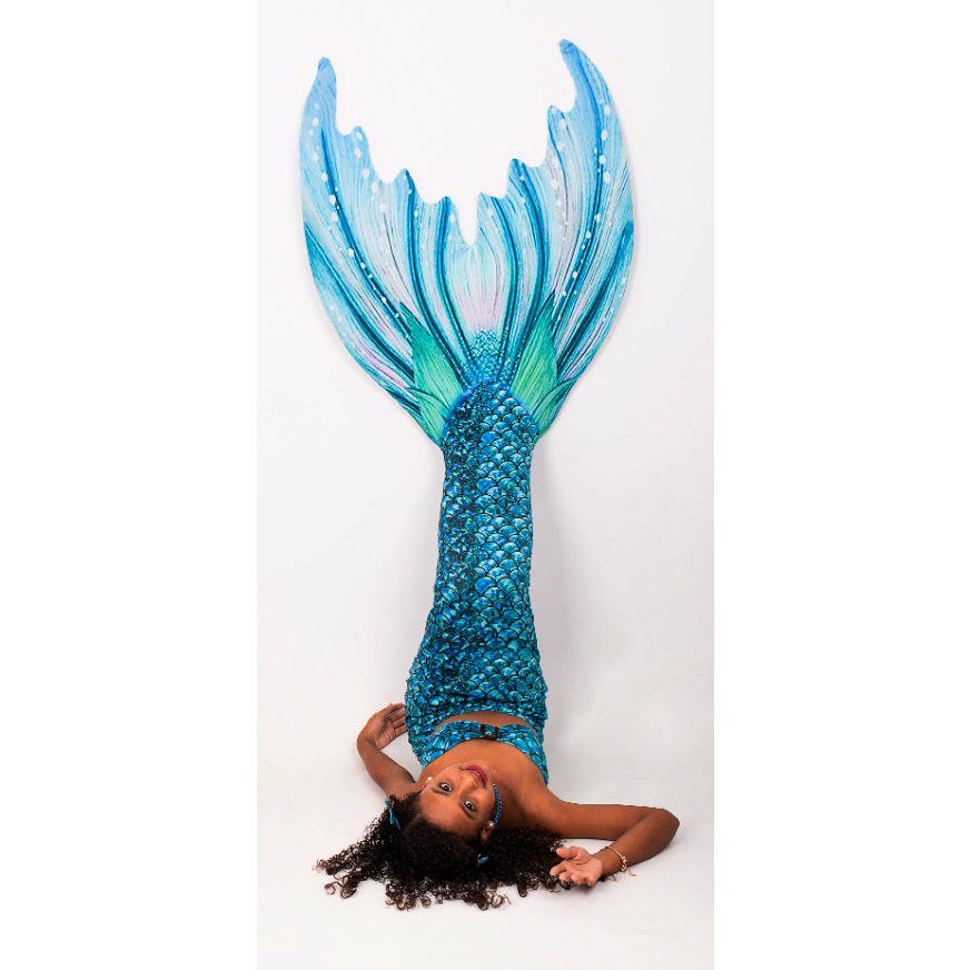 Cauda De Sereia Adulto *fantasia* + Biquíni (com Nadadeira) | Shopee Brasil