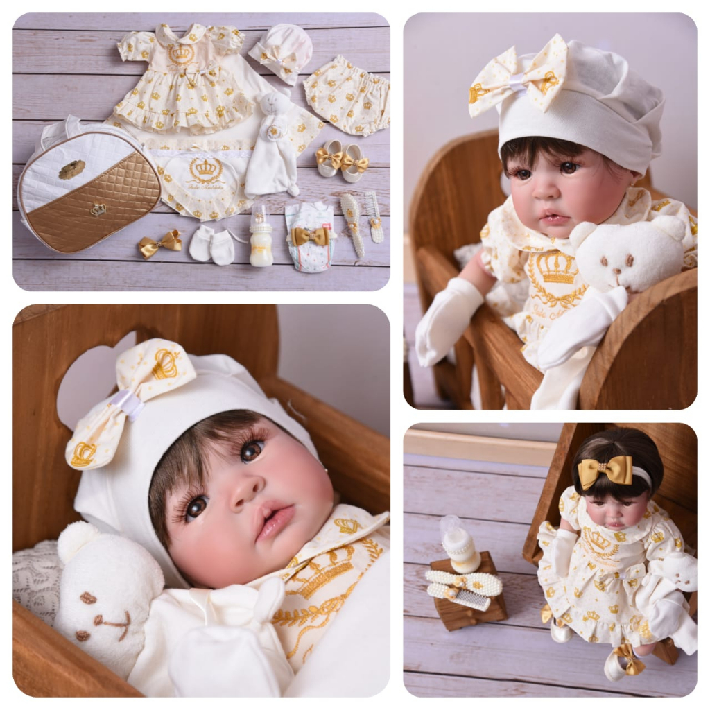 Roupa Para Boneca Bebê Reborn Silicone Realista De 42cm