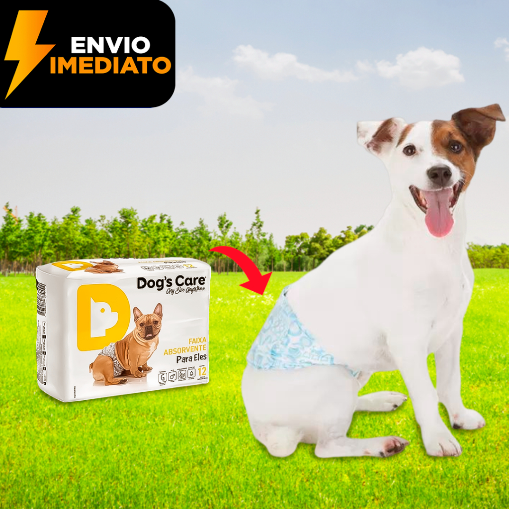 Fralda Higiênica Dog's Care Pet Para Cachorro Macho - Pacote com 6 ...