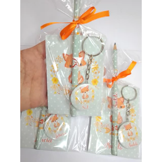 Kit Bloquinho + Chaveiro + Lapis Personalizado Todos os temas em Oferta na Shopee