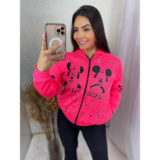 Roupas femininas rosa kawaii, estilo escolar, de manga longa, bordado, para  mulheres / Moletons e blusões