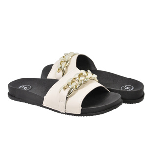 Sandalia Birken papete pala com corrente