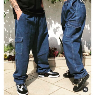 Y2k homens solto baggy denim calças de brim curto moda streetwear