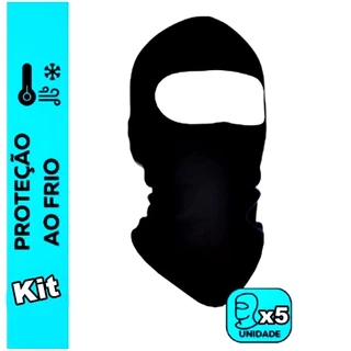 Kit 5 Touca Ninja Gorro Touca Térmica Proteção ao Frio Intenso