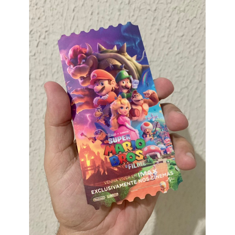 ÚLTIMAS UNIDADES Ticket Colecionável - Ingresso Super Mario Bros O Filme  CARD COLECIONÁVEL OFICIAL