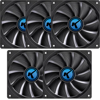 Kit 5 Cooler Fan Ventoinha 120mm 12cm Computador PC Gamer Gabinete Preto Molex