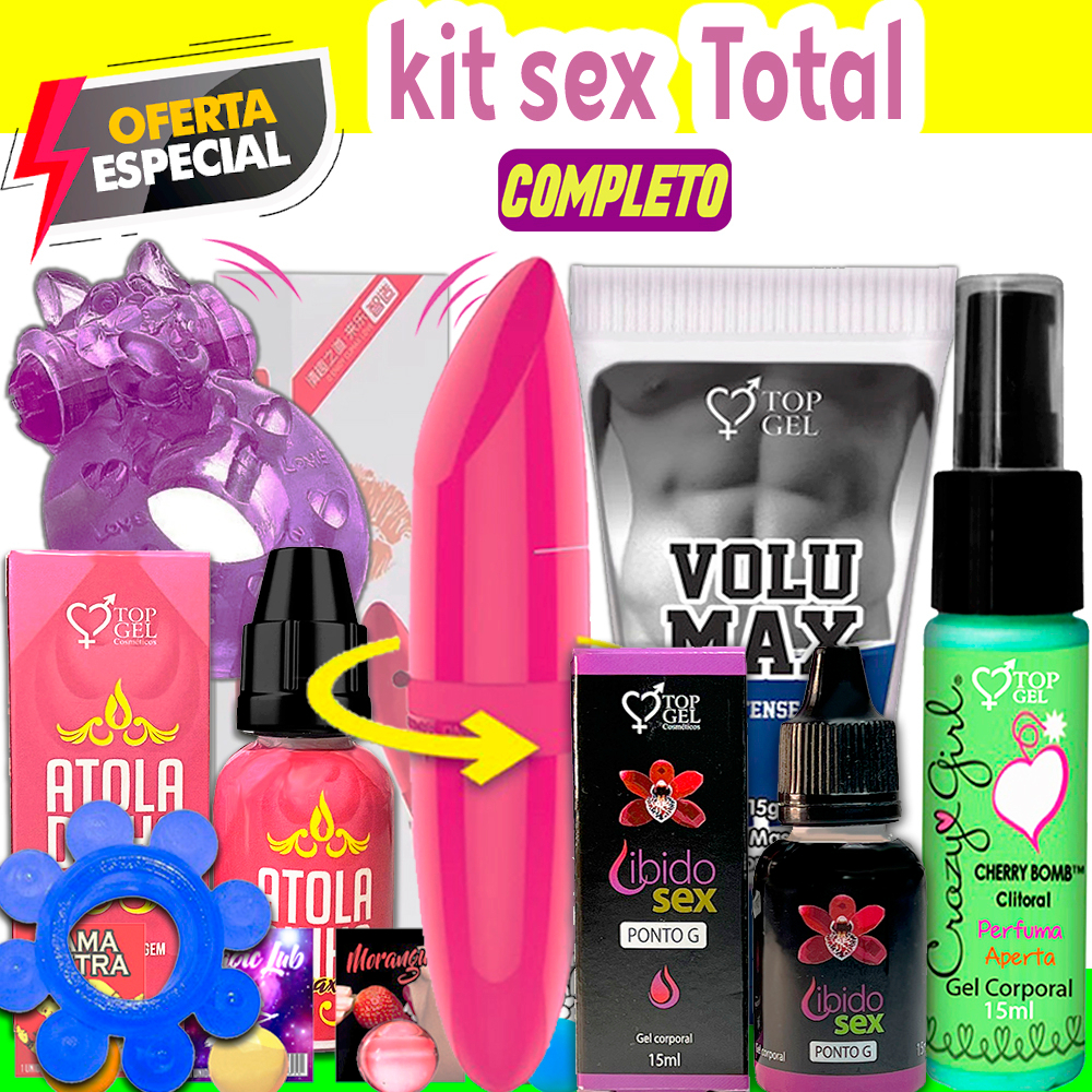 Kit Sex Total Sex Shop Produtos Eróticos C Vibrador Feminino E Anel Peniano Top Sexy Shop 4212