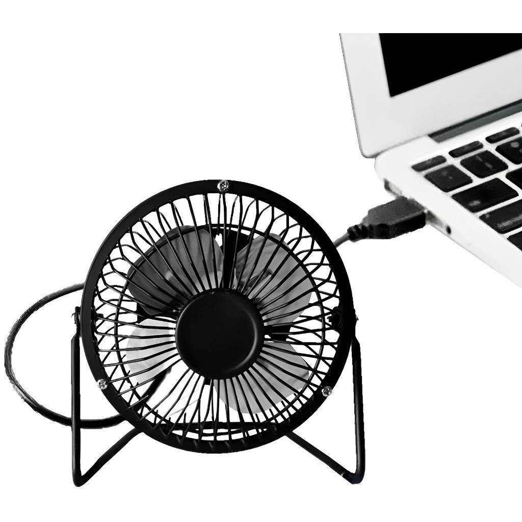 Ventilador de mesa usb premium mini com 4 p s de metal potente e