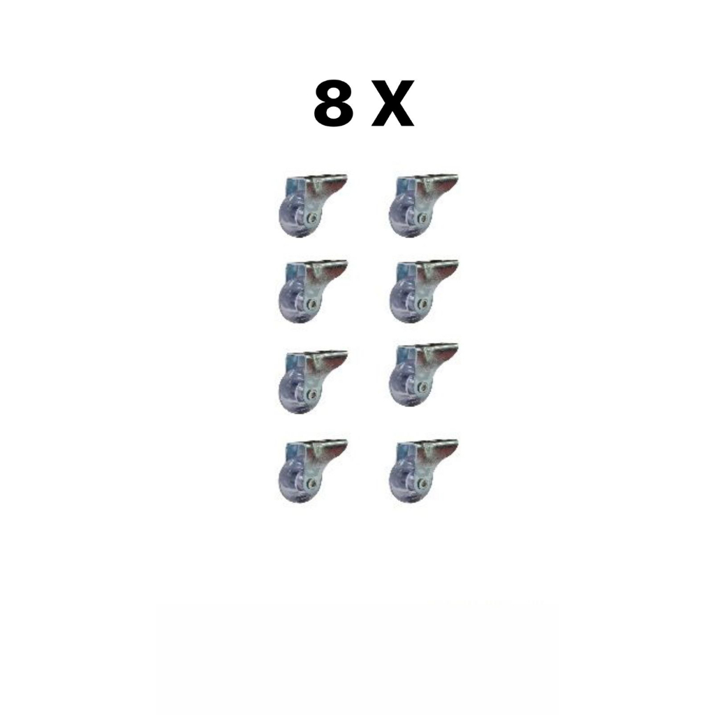 Conj. 8 Rodízios 30mm Silicone Anti-risco