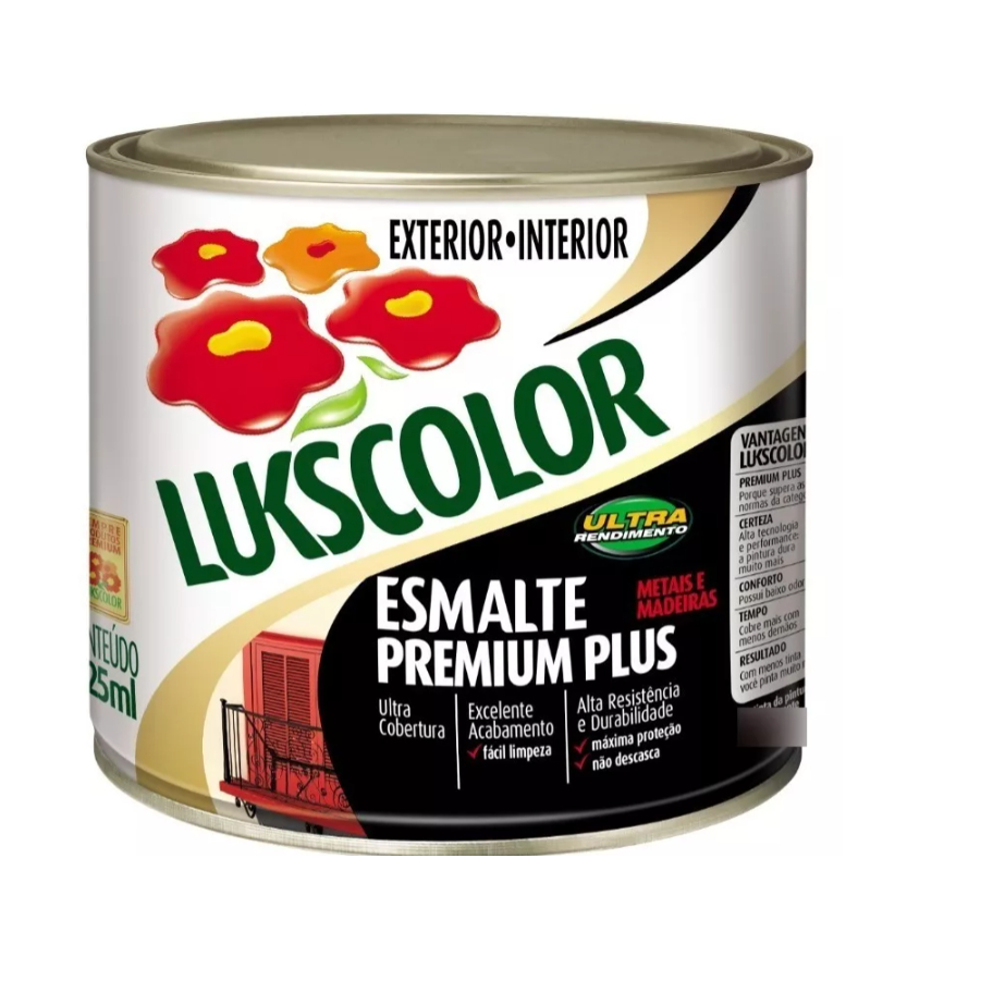 Tinta Esmalte Sintetico Brilhante 225ml 1/16 Lukscolor Cores