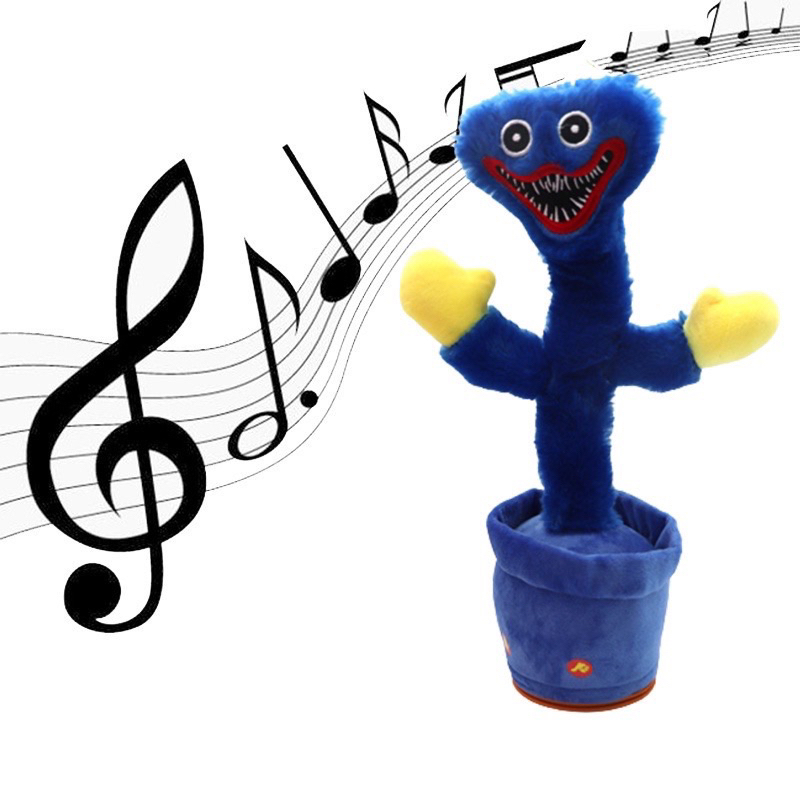 Huggy Wuggy Plush Toy Poppy Playtime Cantar leve gravação Jogo Caráter Plush Doll Cacto dançante Assustador Brinquedos Singing/Recording/Dancing cactus