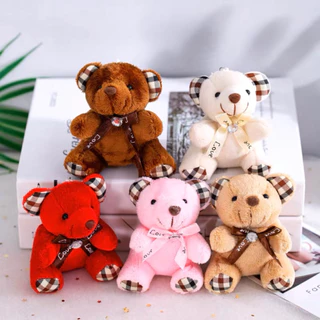 Kit 10 peças/9,5cm Ursinho De Pelúcia De Desenho Animado Pingente De Bolsa De Brinquedo
