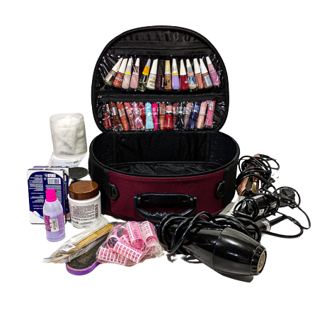 Nécessaire Tamanho Grande Frasqueira Feminina Bolsa De Mão Maquiagem Manicure Sobrancelha