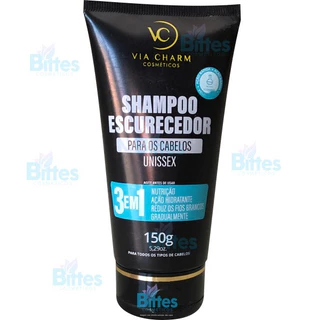 SHAMPOO ESCURECEDOR VIA CHARM COSMÉTICOS PARA TODOS OS TIPOS DE CABELOS UNISSEX