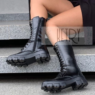 Bota Coturno Cano Longo Alto de Blogueiras