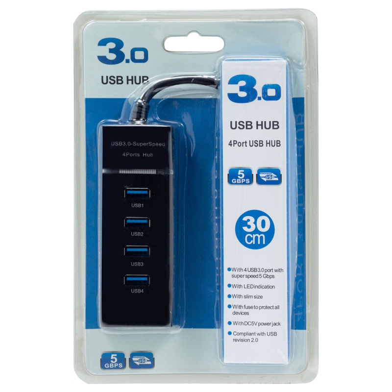 Hub Usb 3.0 4 Portas Expansor Rapido 5 Gbps Alta Velocidade
