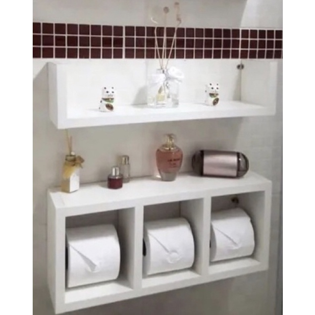 Kit Nicho Prateleira Branco Mdf Mm Decora O Organizador Banheiro Quarto Sala Cozinha