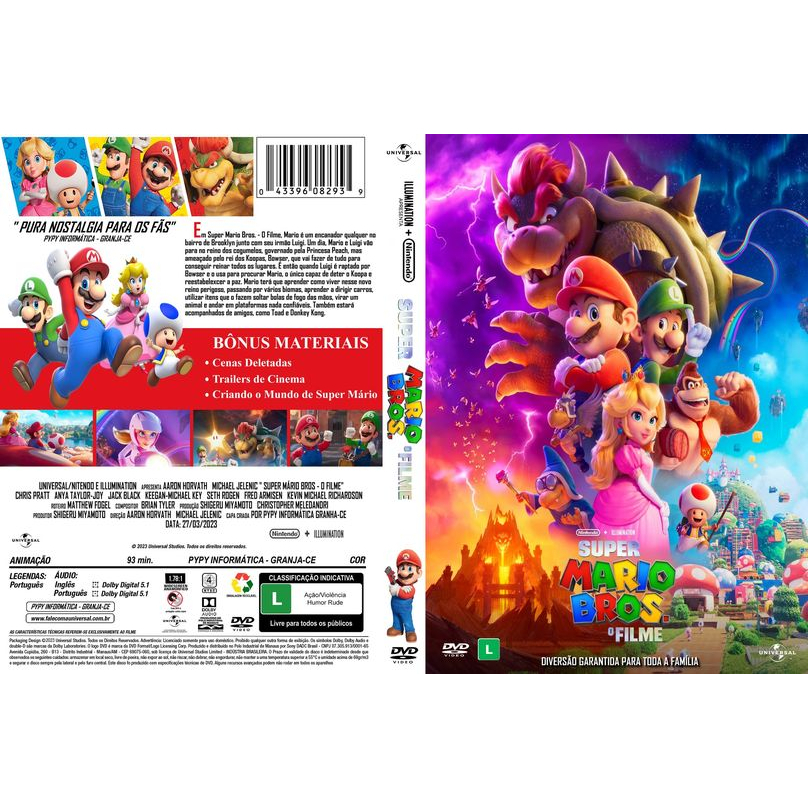 Super Mario Bros O Filme DVD 2023
