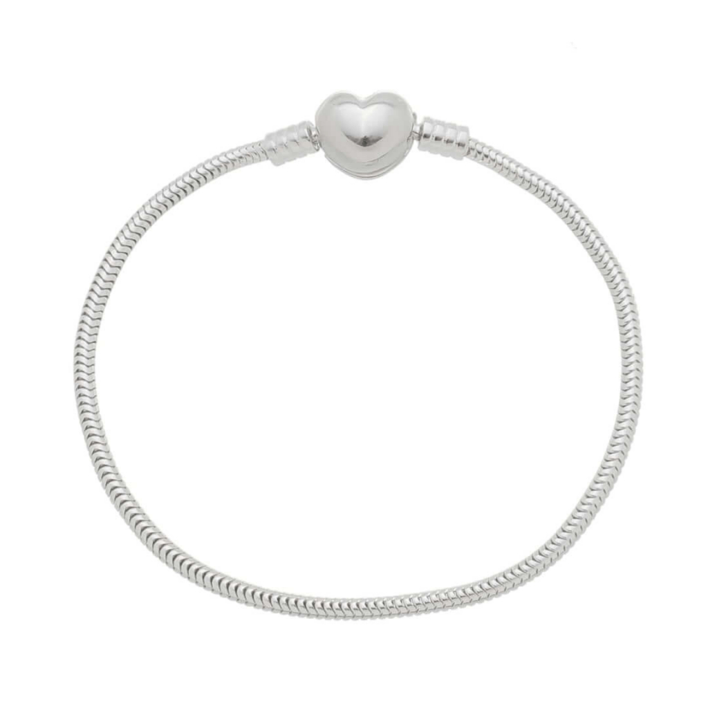Pulseira Prata 925 Banhada Pandora - Vivara Fecho Coração | Shopee Brasil