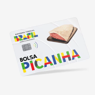 Adesivo para Cartão Bolsa Picanha Governo 2023 - Skincard Capinha