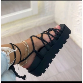 Sandália Feminina Flatform tratorada Birken blogueira Bel