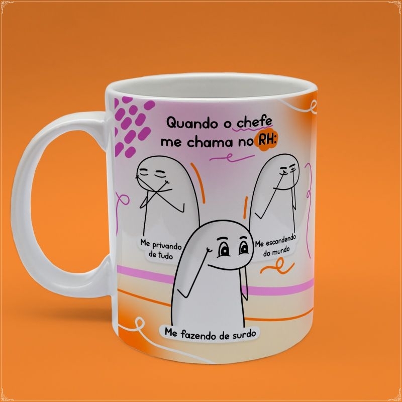 Caneca Porcelana Personalizada Flork Meme Engraçada Chefe | Shopee Brasil