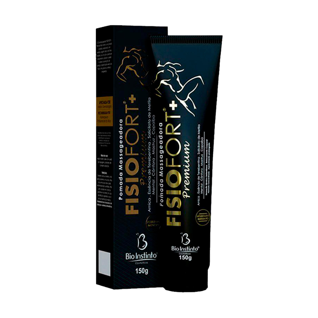Pomada Massageadora Fisiofort Premium 150g Preta Bio Instinto Creme Gel ...