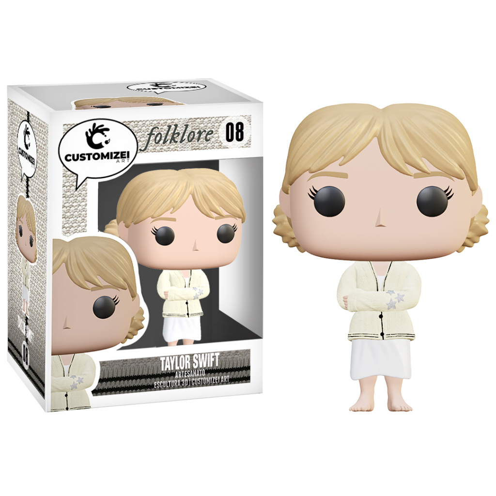Taylor swift cardigan folklore fanart escultura customizada de