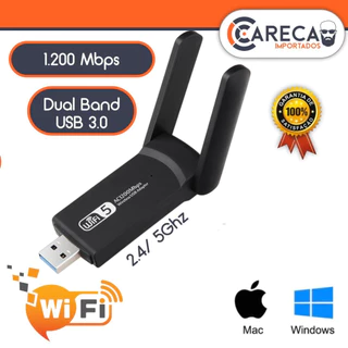 Adaptador Wifi Para Pc 5ghz 1200Mbps 2.4GHz / 5GHz Wireless 5G USB 3.0