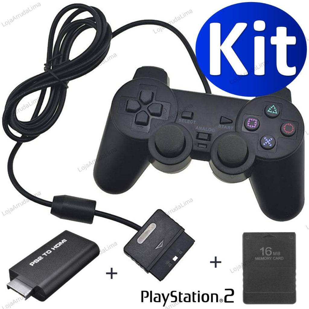 Controle Playstation 2 Kapbom Sem Fio Ps2Ps1